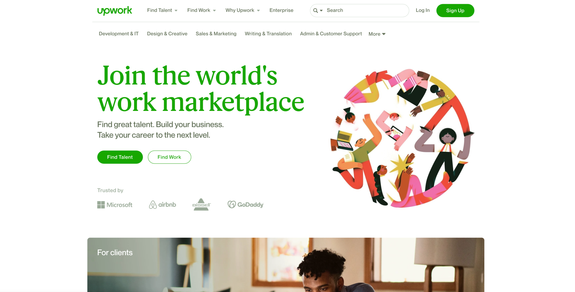 upwork vs fiverr upwork home page