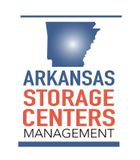 Arkansas Storage Centers Management logo in blue, orange, and gray