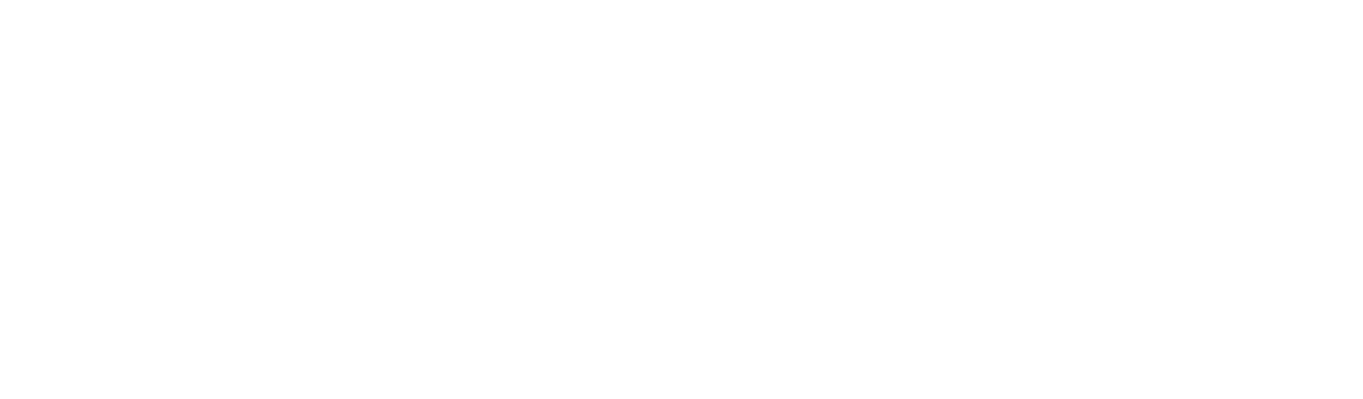 White canvas with a small black-and-red rectangular symbol near the center-left above a yellow line