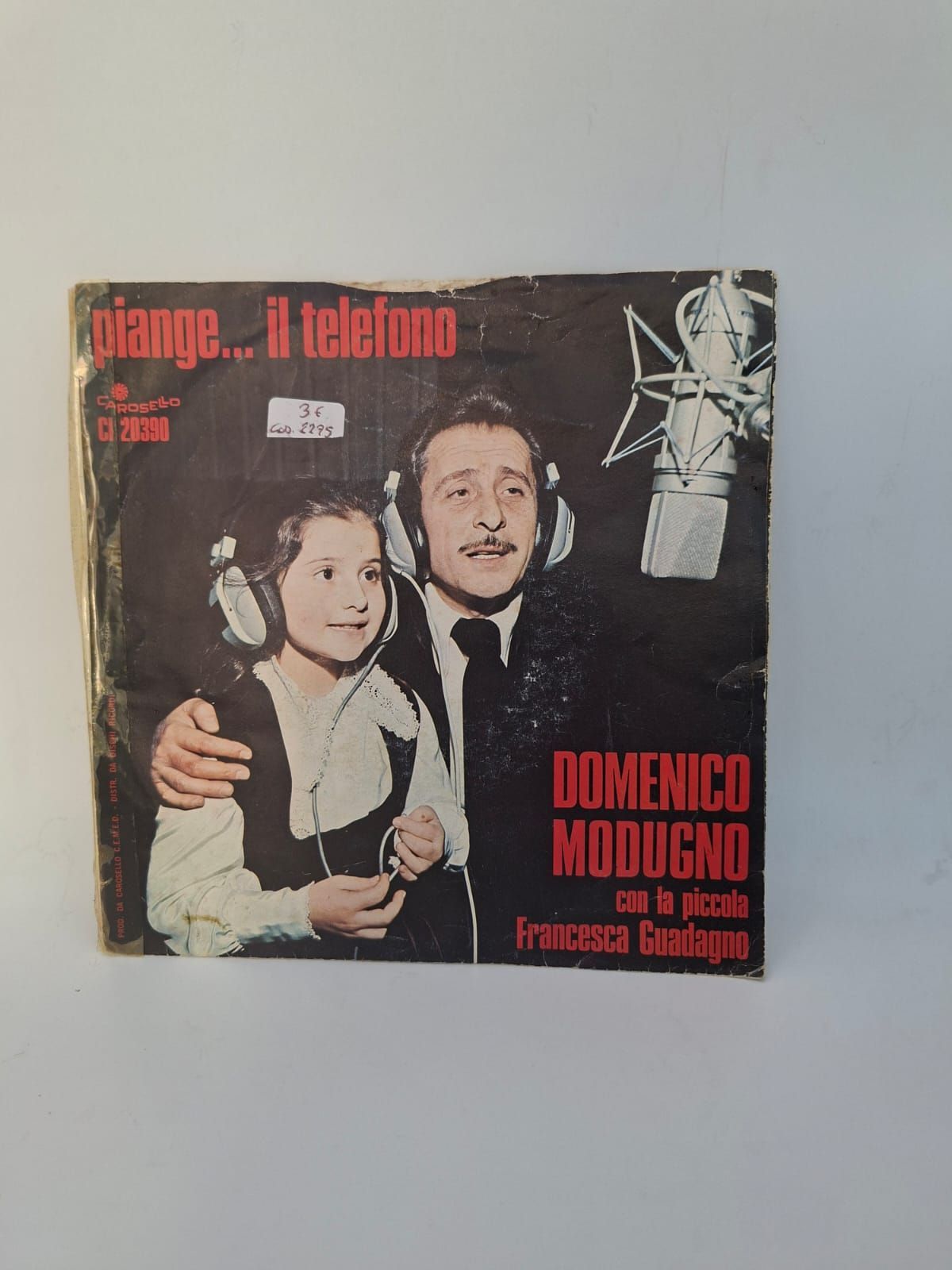 Vinyl record cover featuring Domenico Modugno with Francesca Guadagno, titled