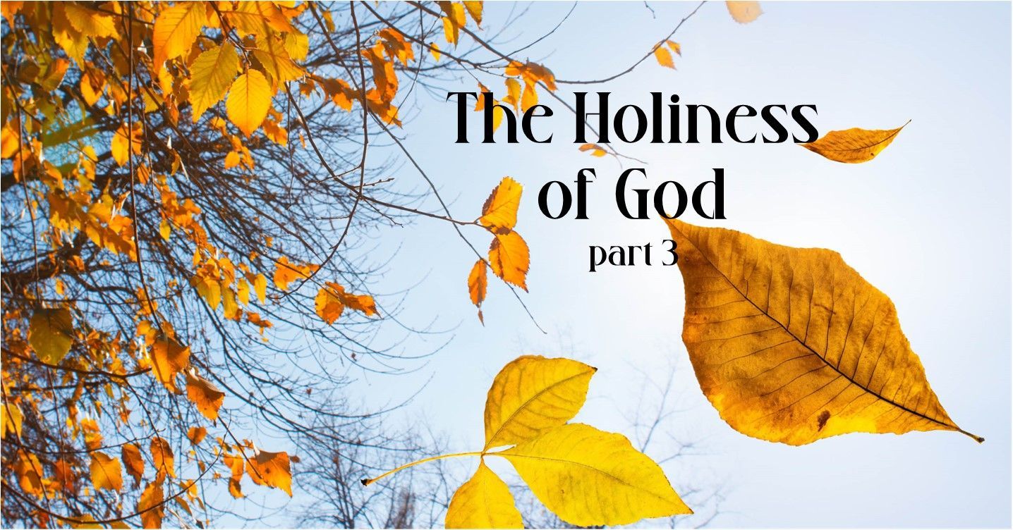 A tree with yellow leaves and the words `` the holiness of god ''