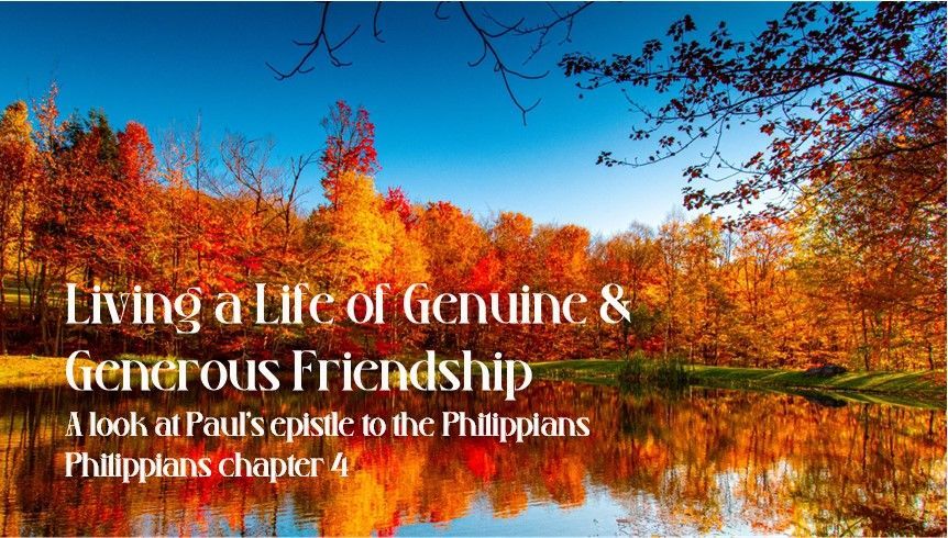 A poster for living a life of genuine and generous friendship