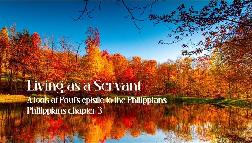 A poster that says living as a servant on it