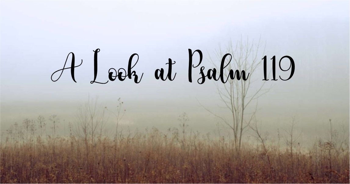 A picture of a field with the words `` a look at psalm 119 '' written on it.