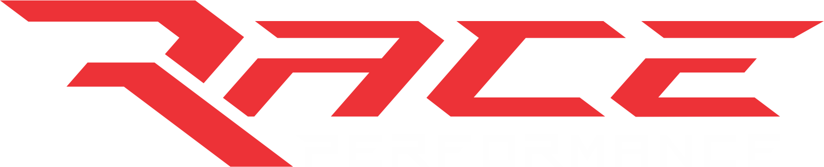 logotipo Race vermelho e branco para ás em um fundo branco.