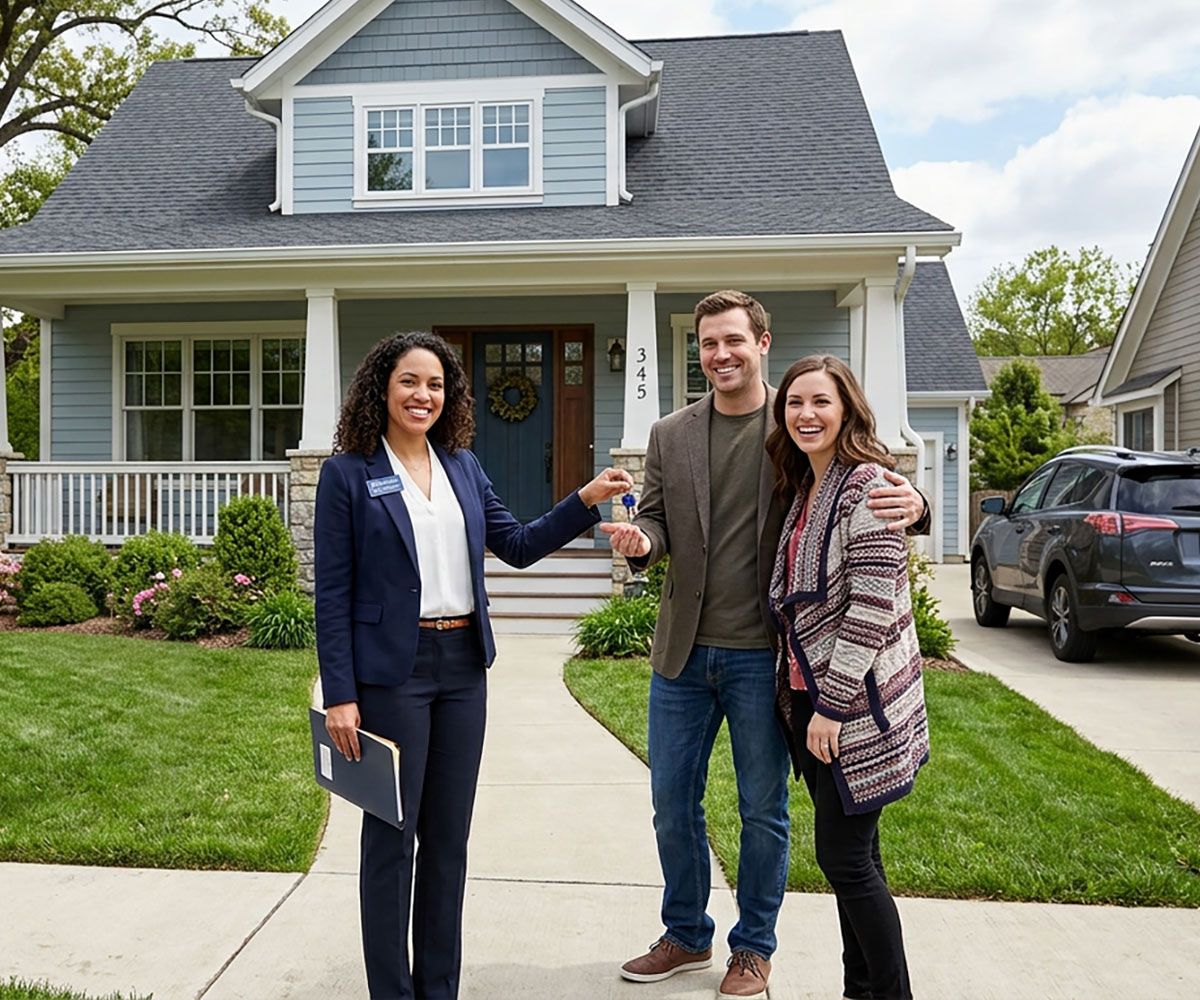 Real estate with clients after using Viridian Marketing & Design custom website solutions.