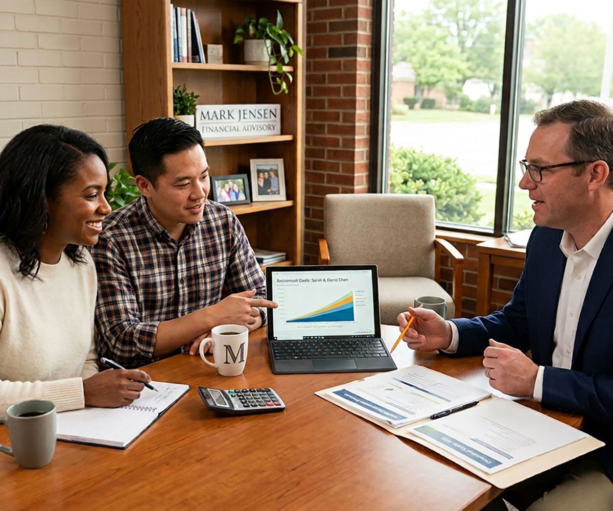 Financial advisor client of Viridian Marketing & Design showing customers graph.