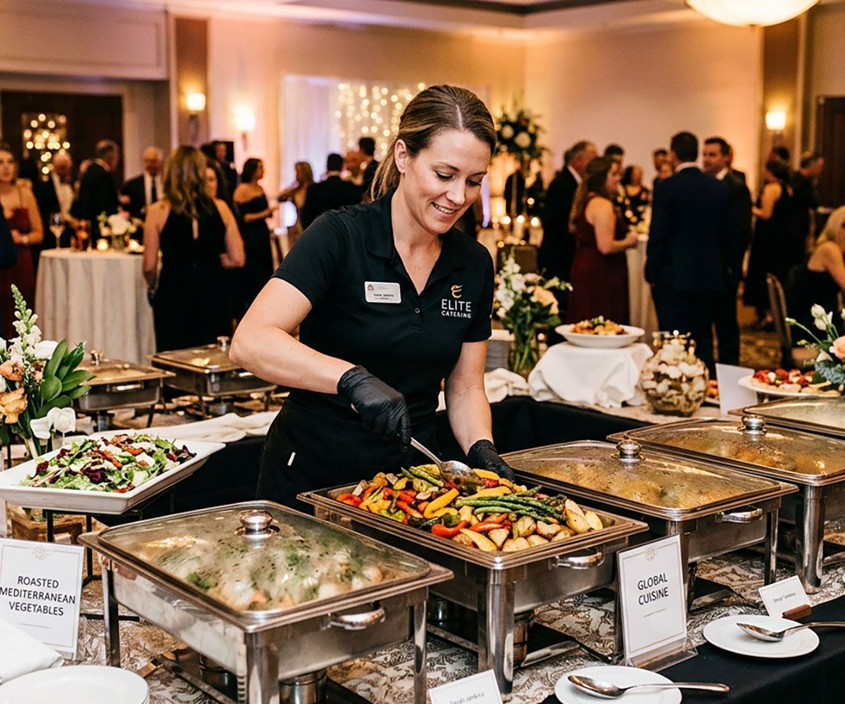 Catering business owner website client of Viridian Marketing & Design.