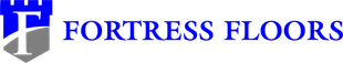 Fortress Floors logo with blue “F” icon and blue text on white background