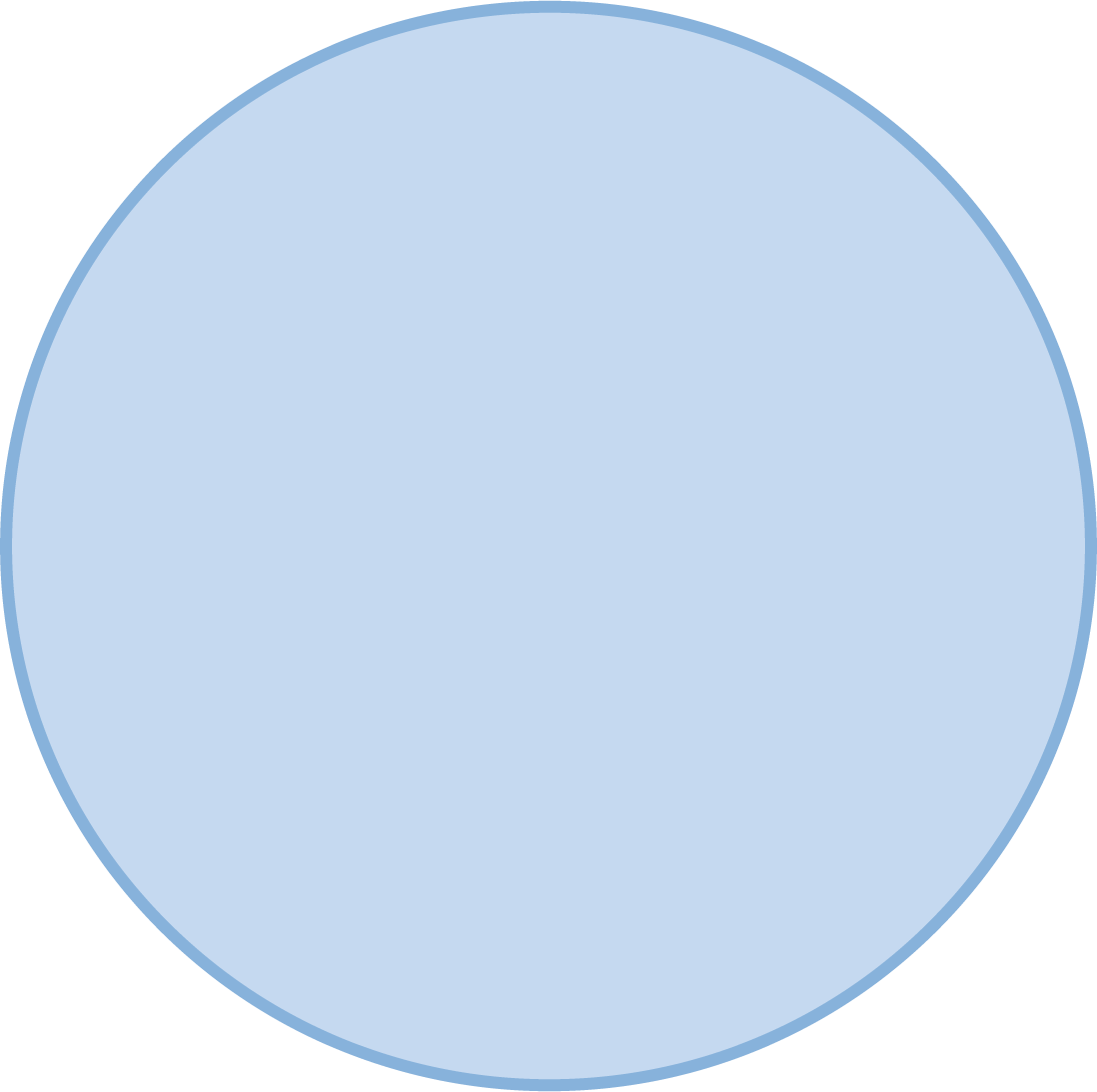 Light blue circle.