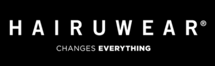 HAIRUWEAR logo in white on black background with the tagline “CHANGES EVERYTHING”