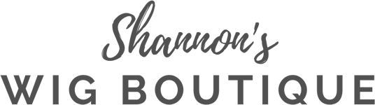 Shannon's Wig Boutique logo in black and gray text