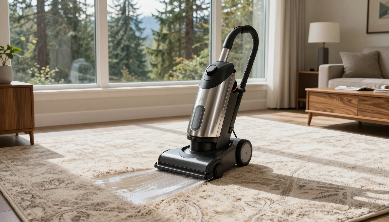 Owner-operated carpet cleaner at work in Everett WA