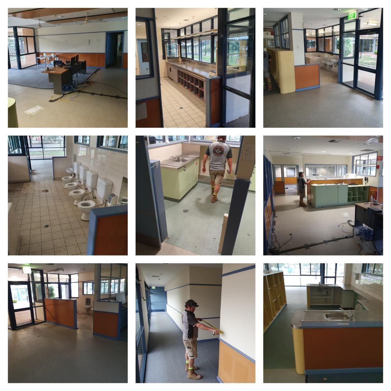 A Collage of Pictures of A Building Being Remodeled — Entire Trades in Maitland, NSW