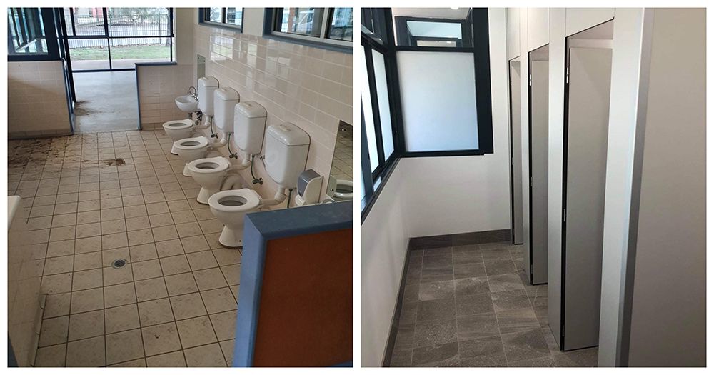 Before And After Bathroom Renovation — Entire Trades in Cessnock, NSW