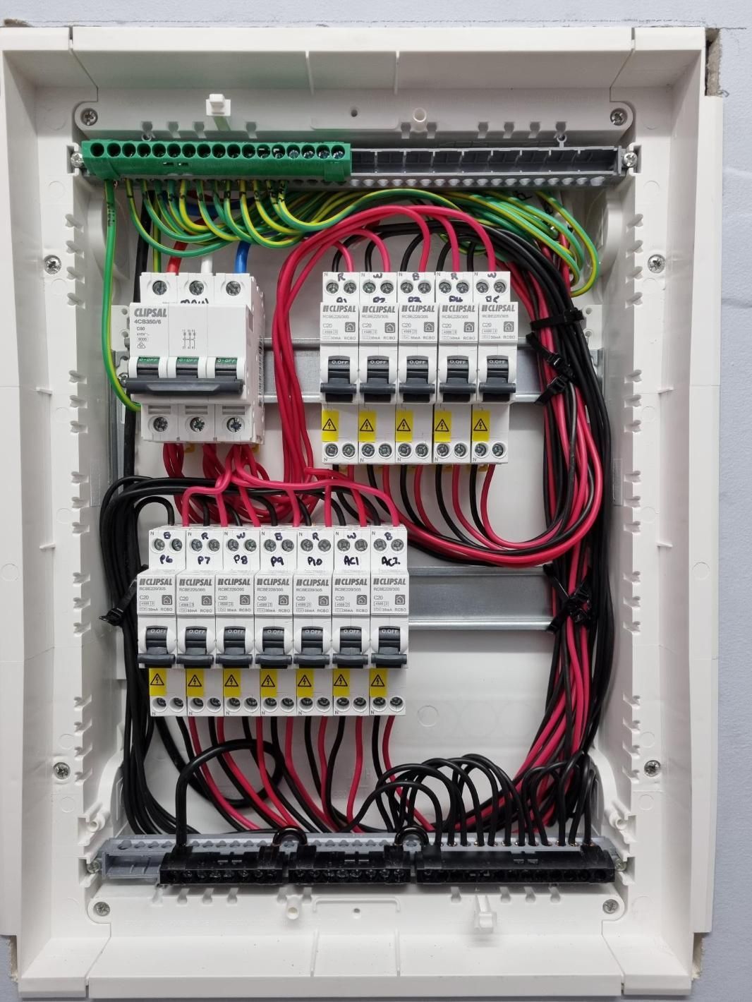 A White Box Filled with Lots of Wires and Electrical Components — Entire Trades in Maitland, NSW