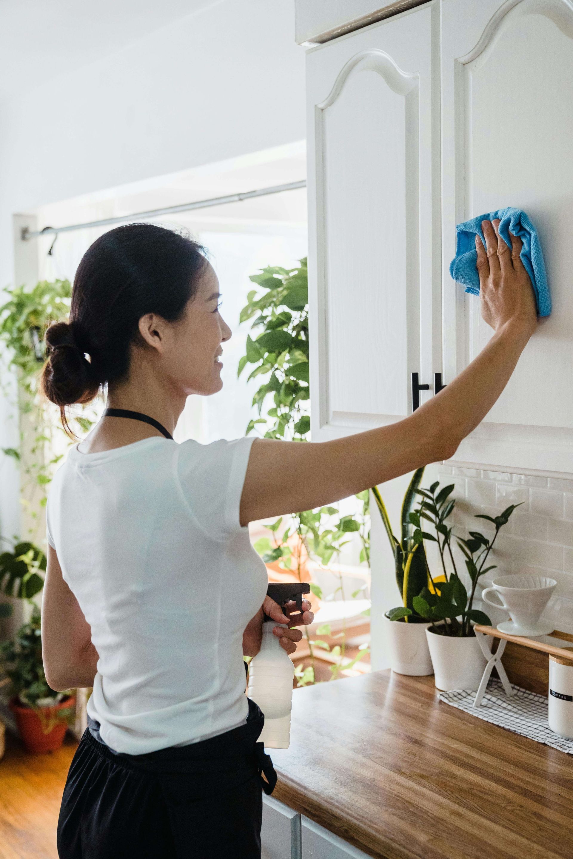 Kitchen deep cleaning including interior and exterior cupboard cleaning