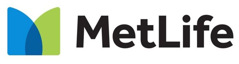MetLife logo with blue and green icon and black wordmark
