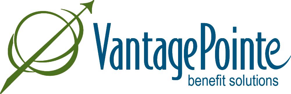 VantagePointe Benefit Solutions logo with green circular arrow symbol and blue text