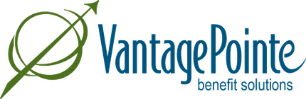 VantagePointe Benefit Solutions logo with green circular arrow symbol and blue text