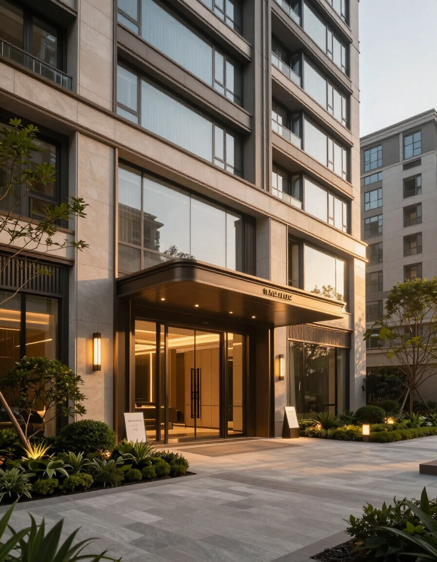 Polished Atlanta residential building exterior