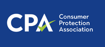 CPA Consumer Protection Association logo on a blue background with green accent