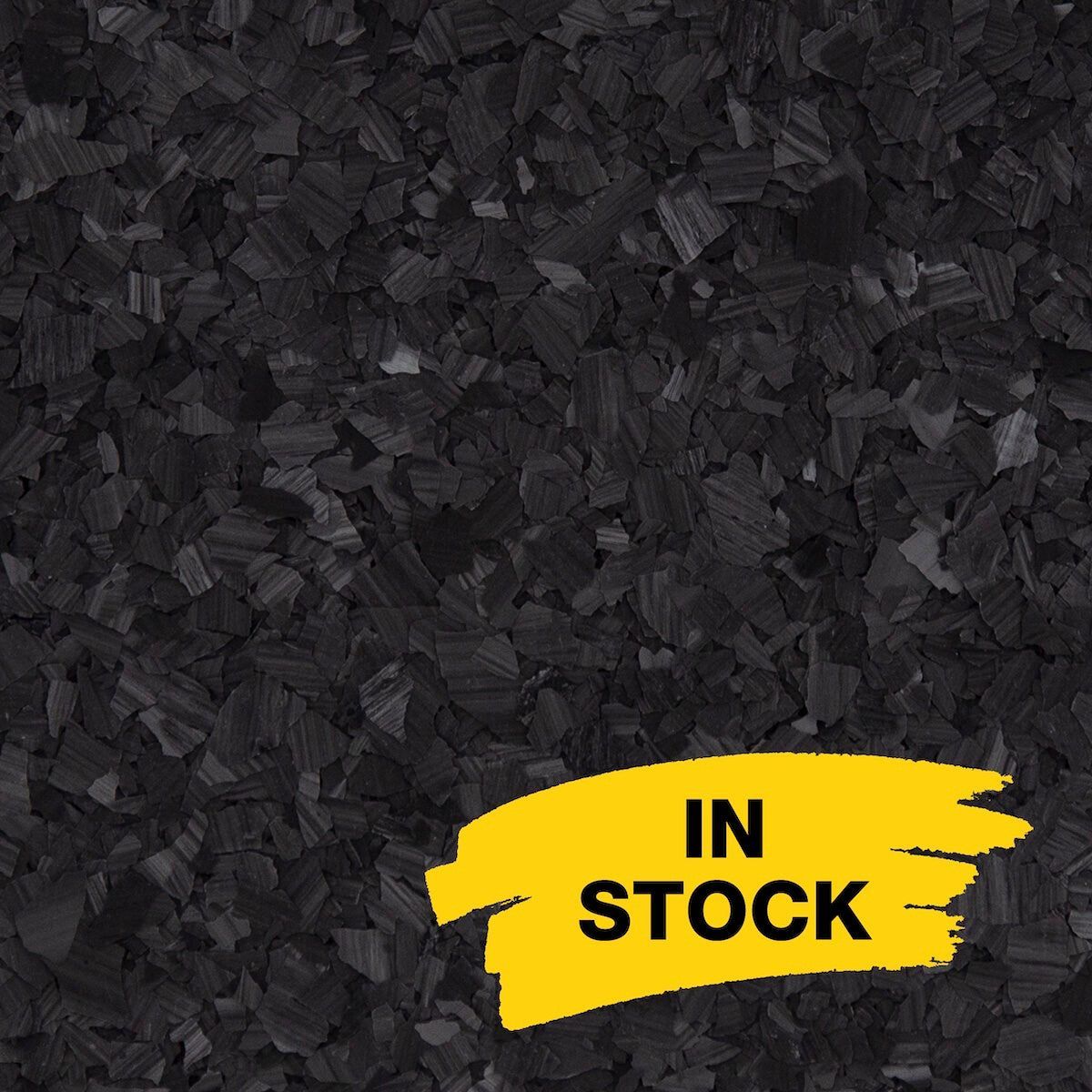 Black rubber flooring texture with a yellow 