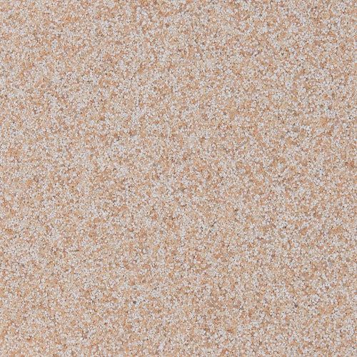 A close-up texture of beige and white speckled granular material, resembling cork or stone composite flooring.