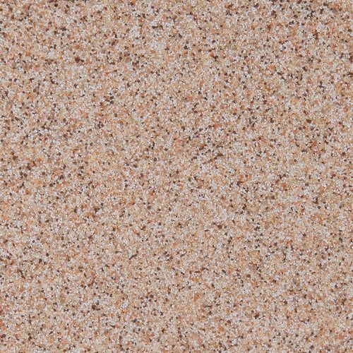 A close-up texture of beige and brown speckled granite stone with a fine, granular pattern.