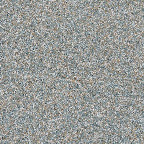 A close-up of textured, speckled material in shades of slate blue, grey, and tan, resembling speckled granite or carpet.