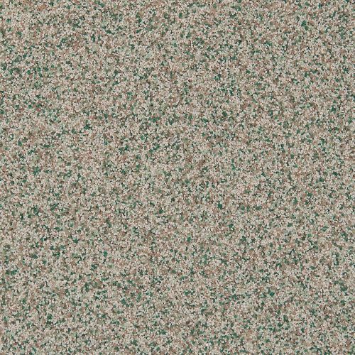 A close-up texture pattern featuring a dense, speckled mix of earthy tan, gray, and dark green granules.