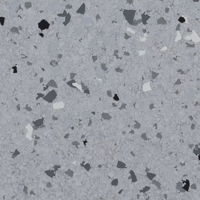 Grey industrial flooring texture featuring a speckled pattern of small black, white, and dark grey flecks.