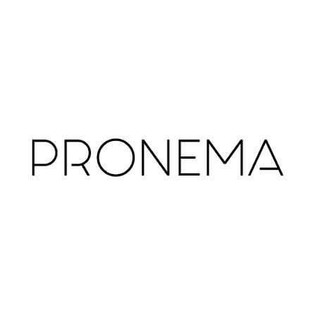 Logo PRONEMA in testo nero sottile su sfondo bianco