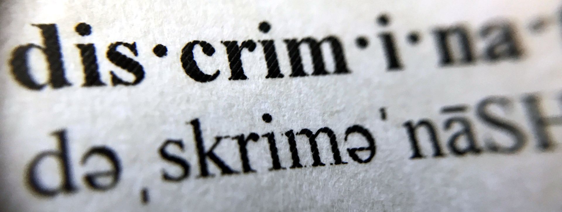 Discrimination text