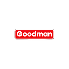 Goodman logo: White text