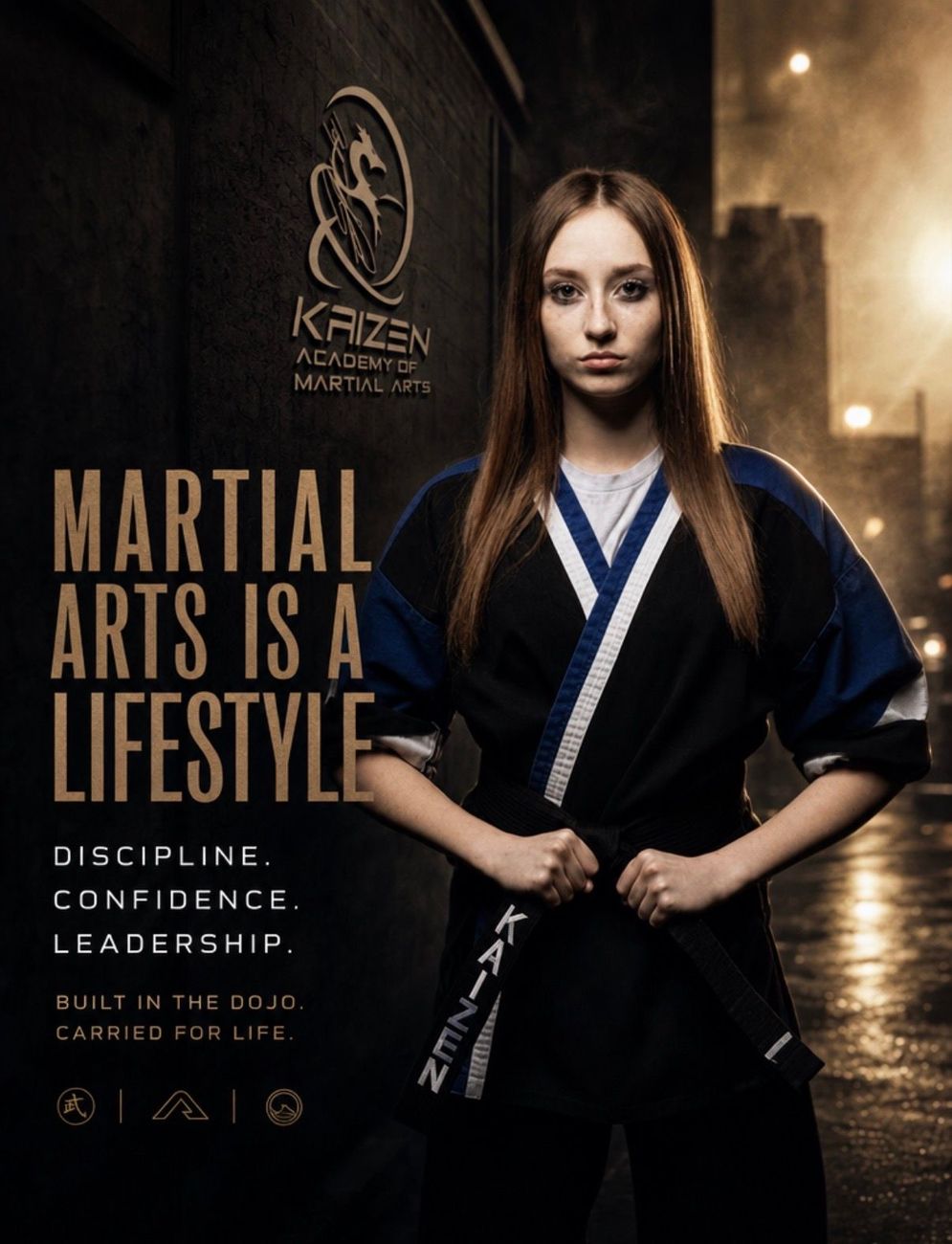 Instructor and students training at Kaizen Academy of Martial Arts in Gilbert, Arizona