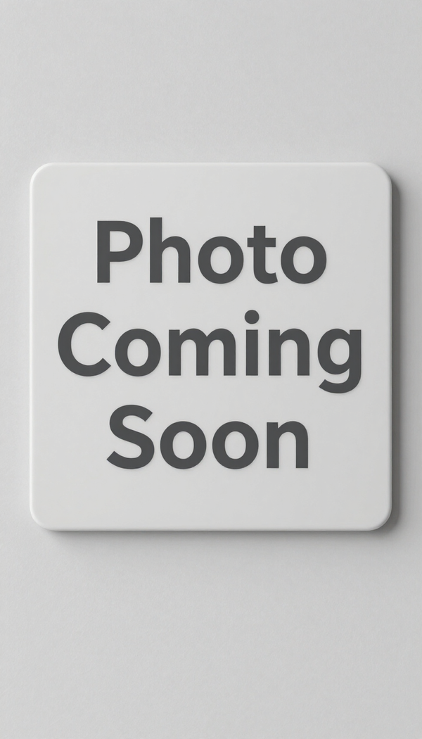 Gray placeholder sign reading “Photo Coming Soon” in bold dark text.