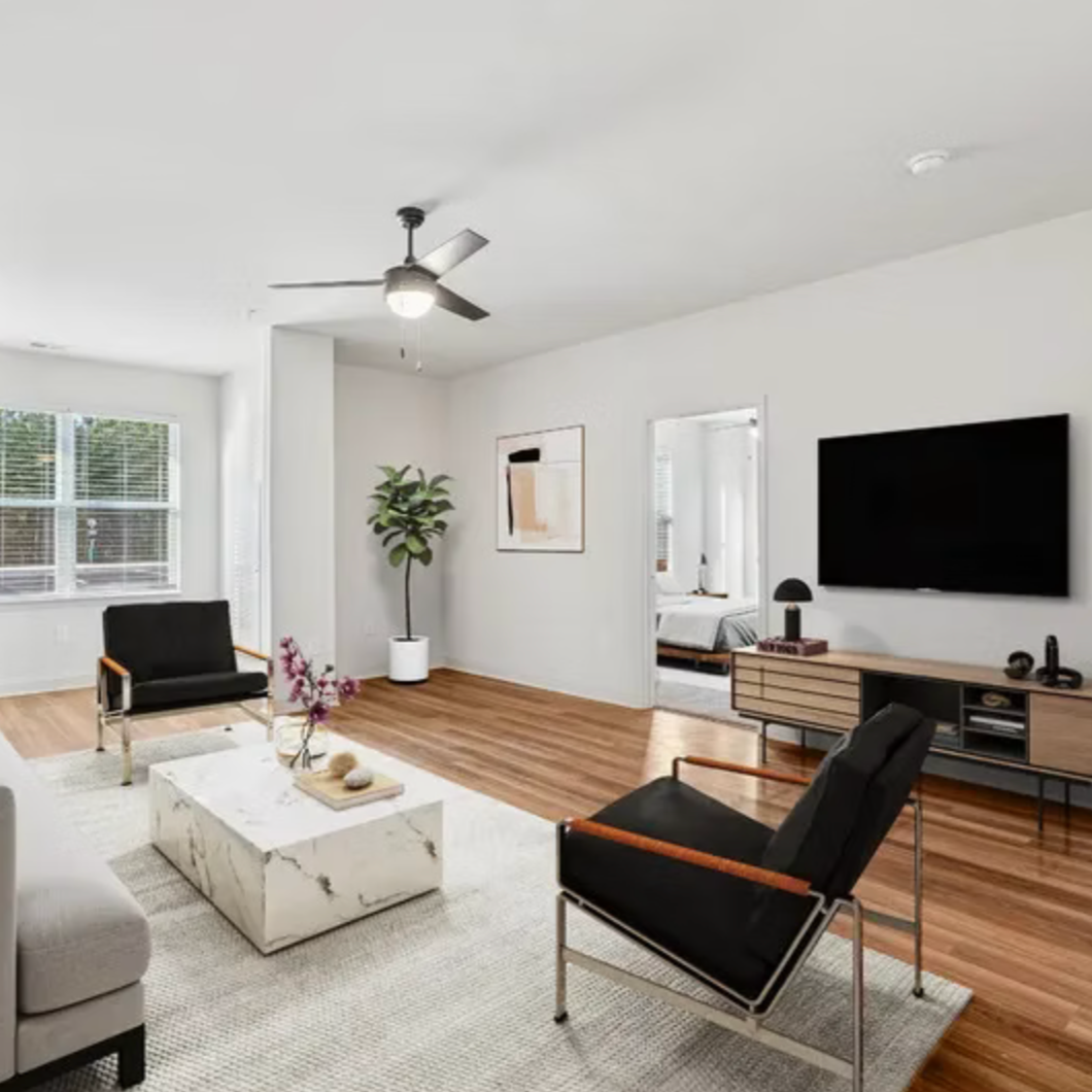 Interior photo of a modern bedroom