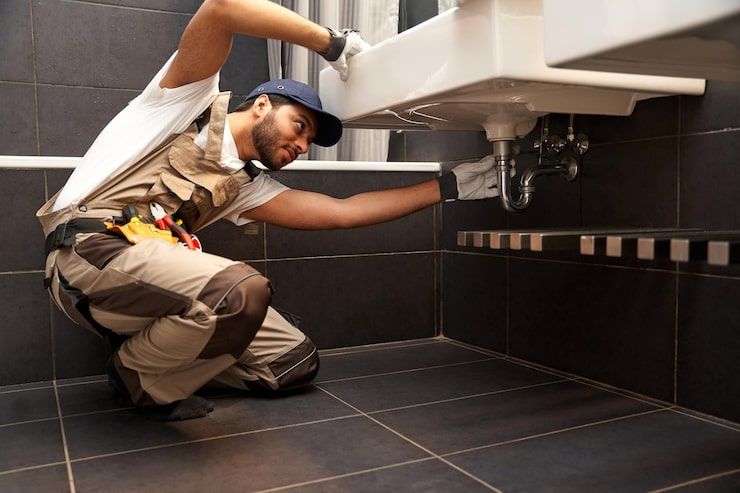 Experienced plumbers in Westminster CA performing routine maintenance