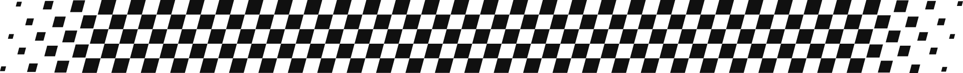 Black-and-white checkered pattern strip across a transparent background | E&R Automotive