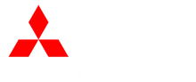 Red Mitsubishi logo on a white background