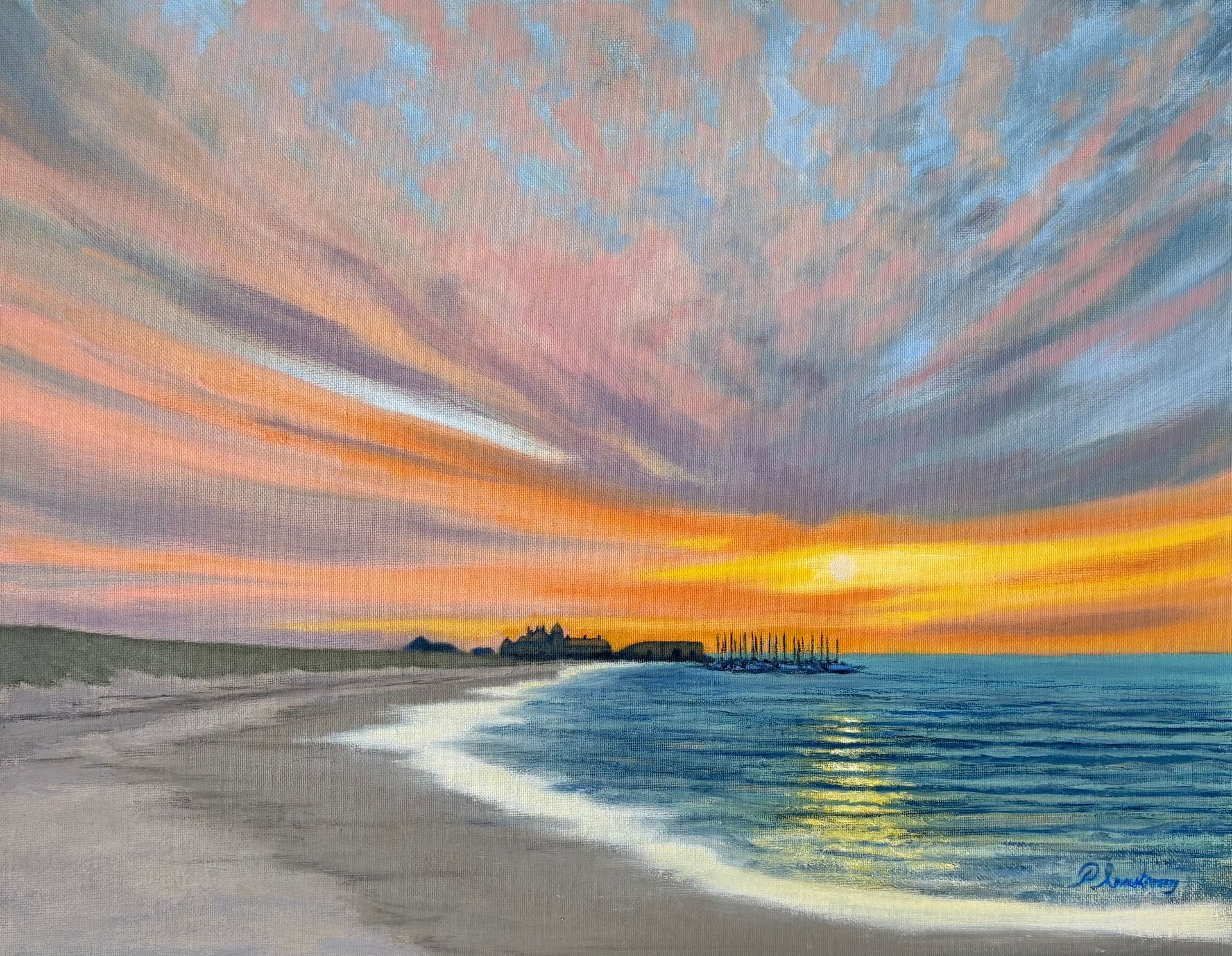 Beadnell Sunrise 1 - Limited Edition Print