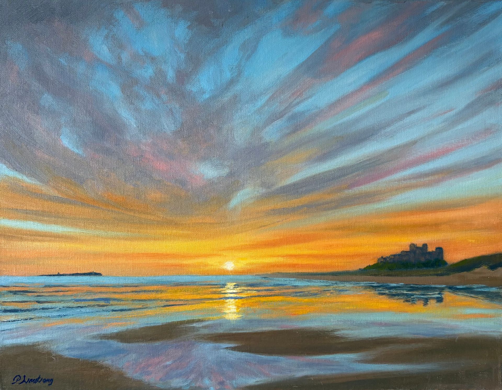 Bamburgh Sunrise 1 - Limited Edition Print
