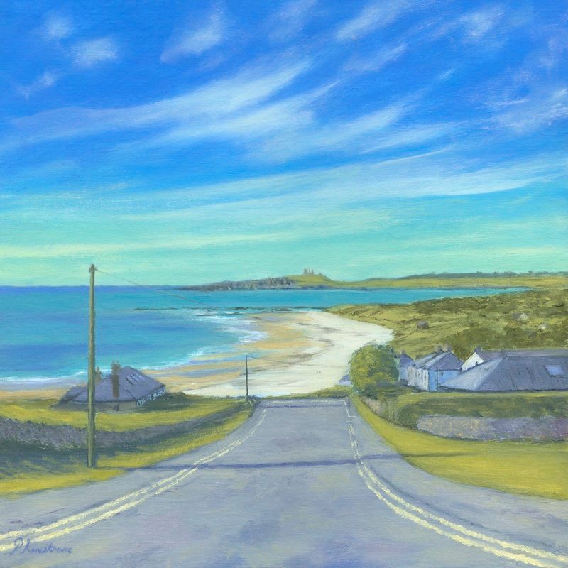 Painting of Low Newton Approach in Northumberland