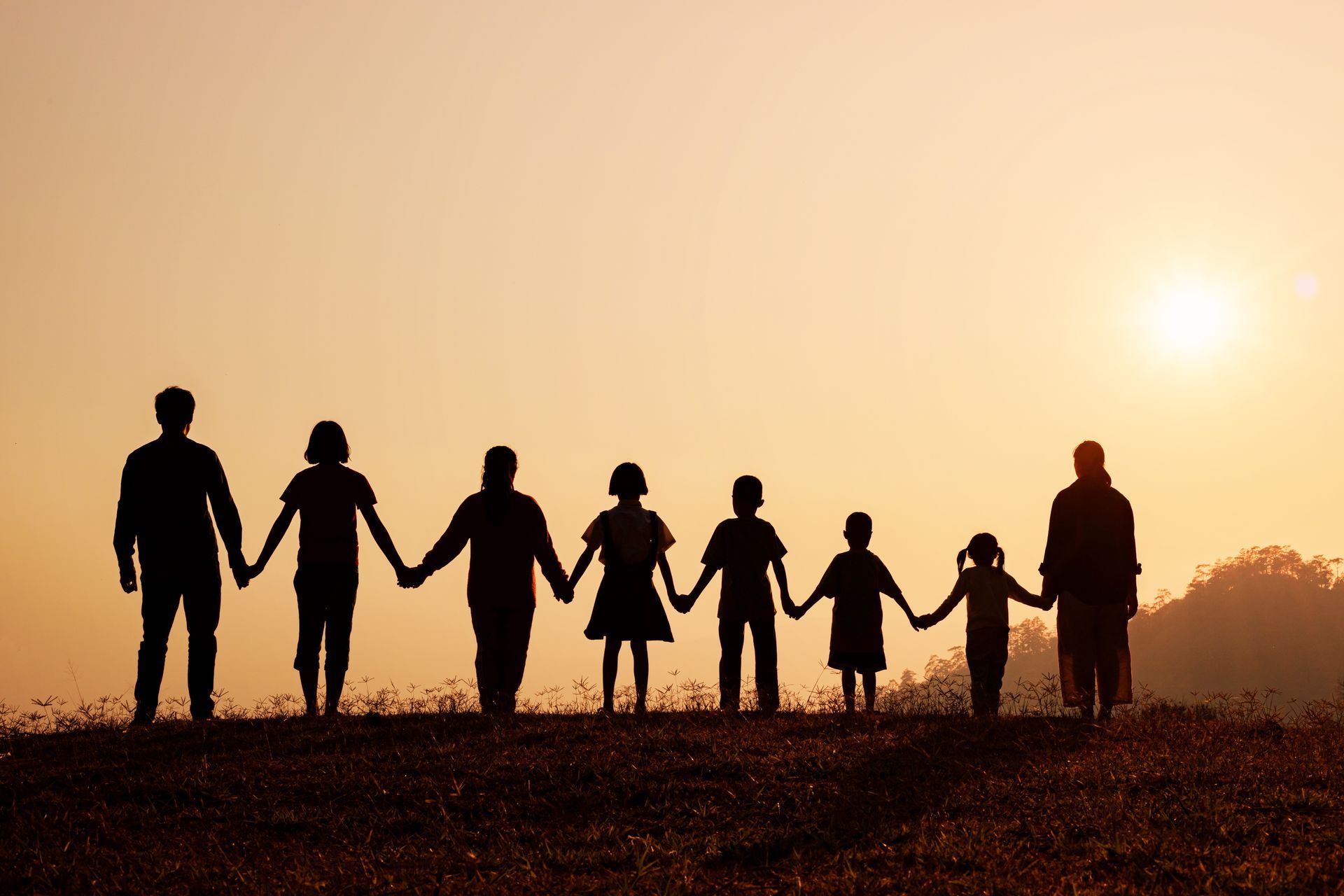 family holding hands family holding hands
