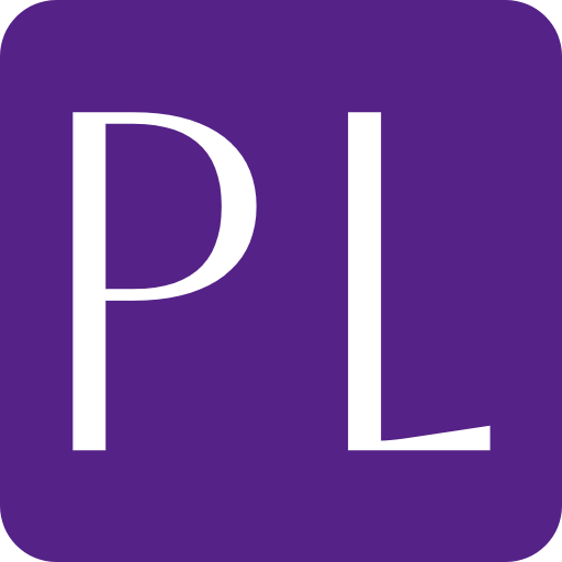 logo featuring letters PL