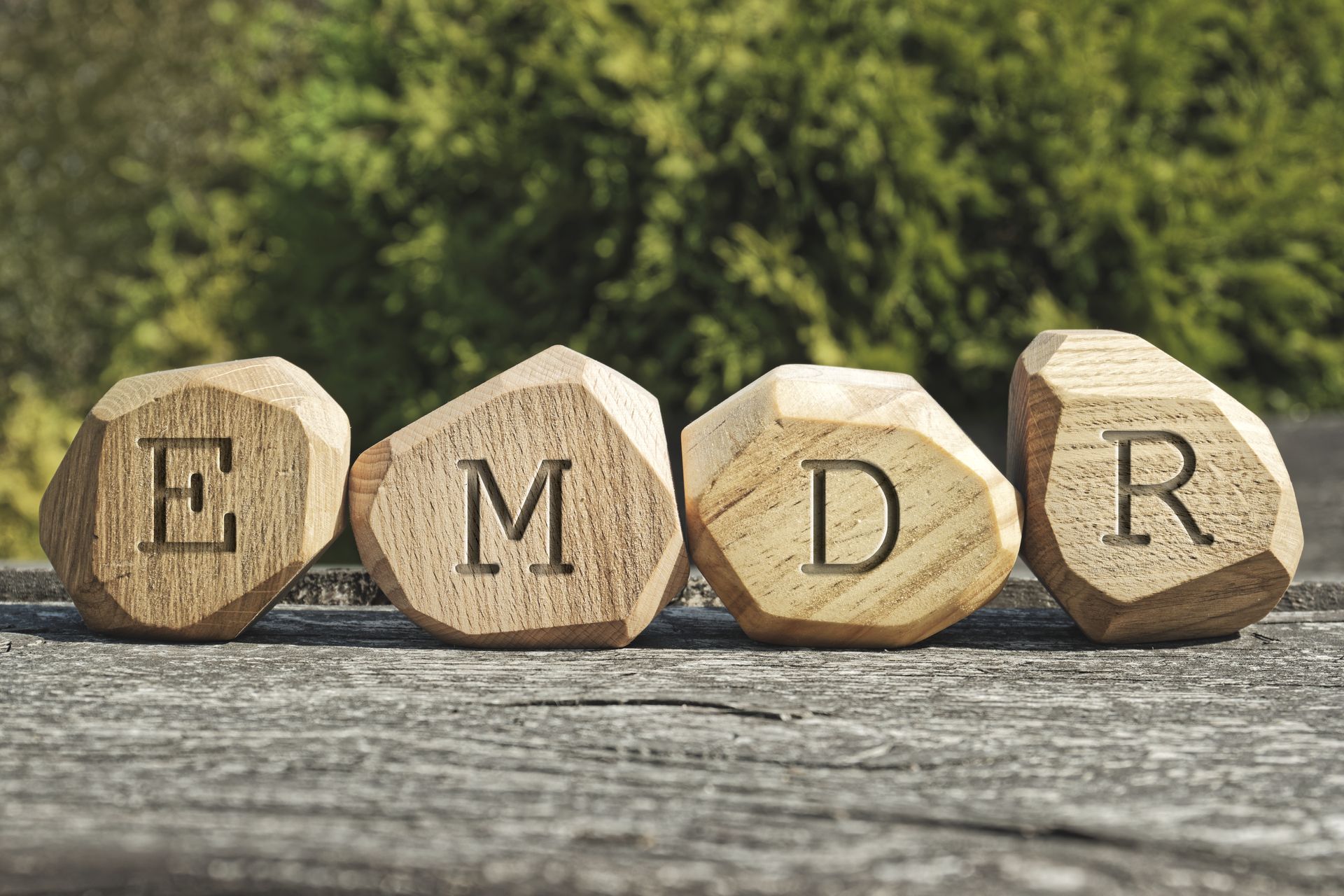 Wooden blocks spelling