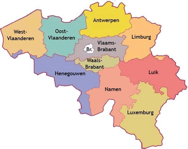 Brocantewinkels per provincie België