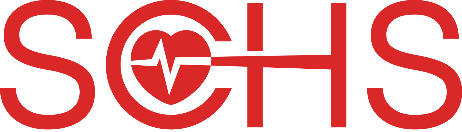 Red SCHS logo with a white heart and ECG line inside the C