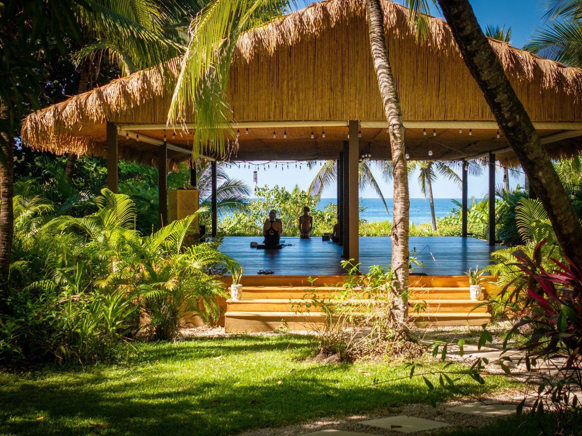 Yoga Shala on the beach at Playa Azul, Costa Rica.